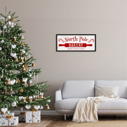 Stupell Industries North Pole Bakery Kitchen Sign Framed Giclee Art